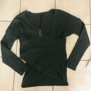 ✨Romeo and Juliet Couture✨ Heather olive knit cross body sweater NWT